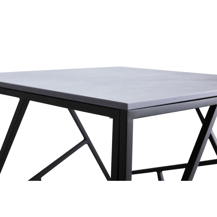 STOLIK KAWOWY Taman S 55/55/55 cm metalowy SZARY MARMUR