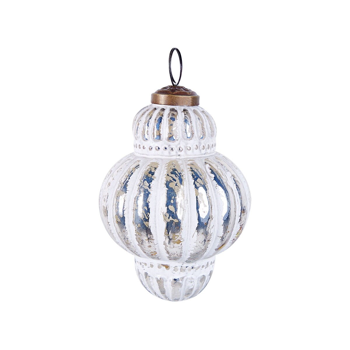 Zestaw 6 bombek szklanych srebrny CREMEUX