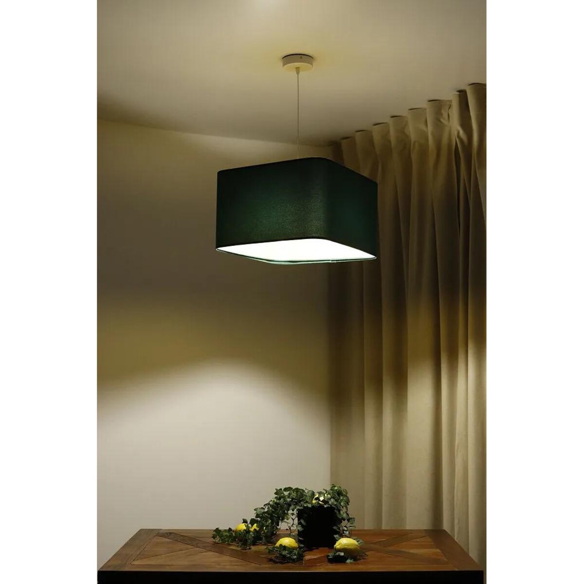 Lampa wisząca KWADRO SUE 40w25 zielona/złota