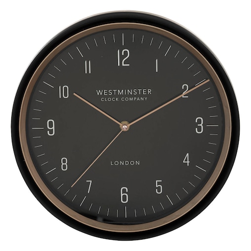 Zegar ścienny do kuchni SVEN, czarny, Ø 29 cm