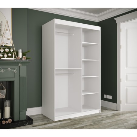 Szafa przesuwna Garderoba MARMUR T 120 gł. 62 biały