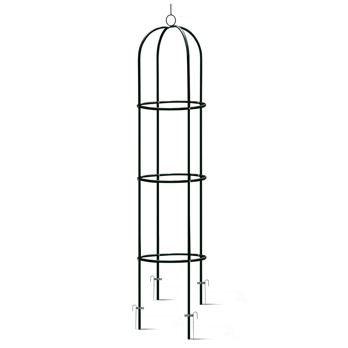 Pergola ogrodowa czarna na kwiaty róże 200x40cm + kotwy Plonos