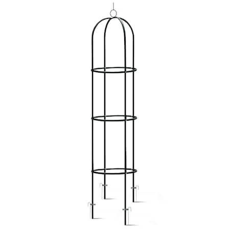 Pergola ogrodowa czarna na kwiaty róże 200x40cm + kotwy Plonos