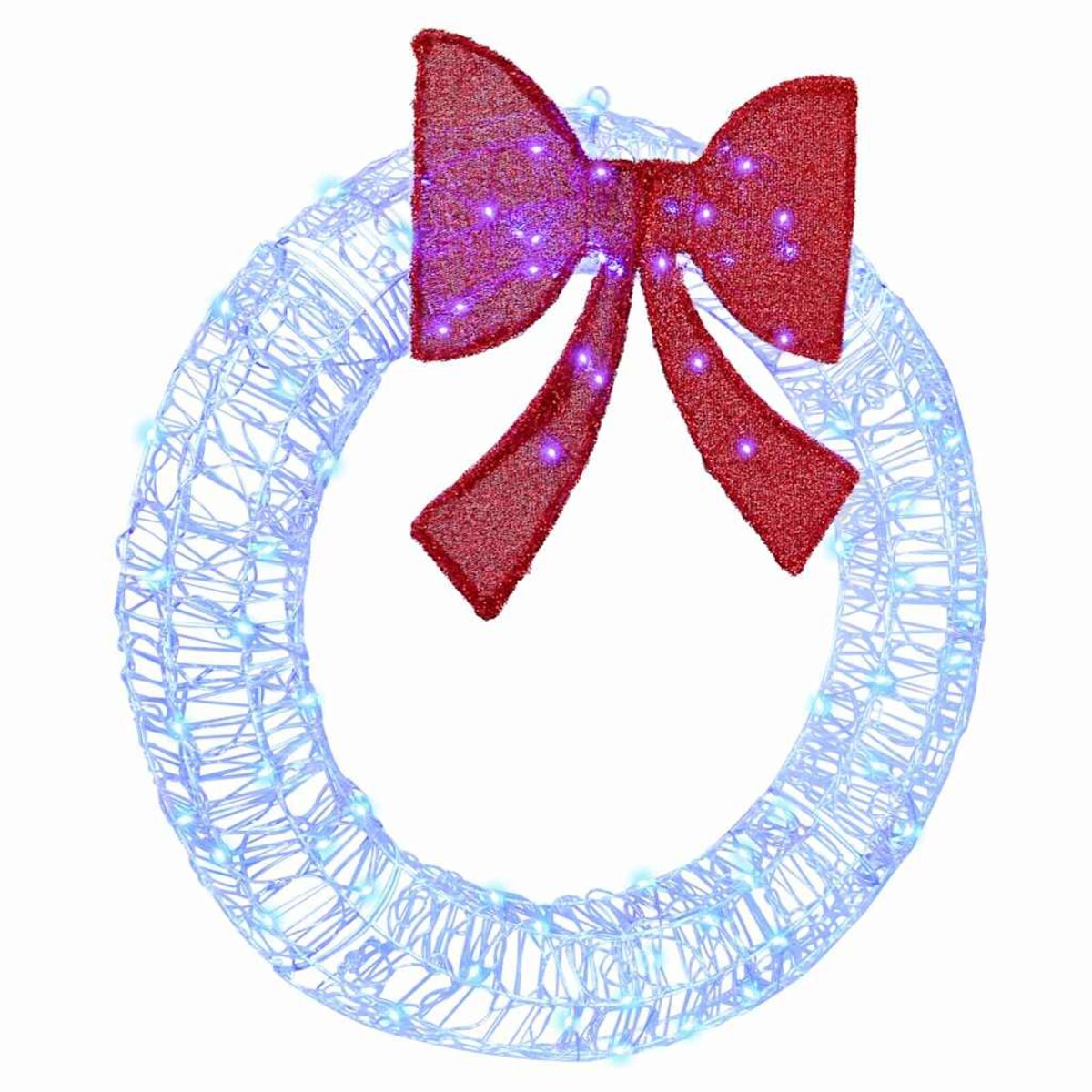 vidaXL Wianek z 80 diodami LED Niebieski 90 cm Akryl