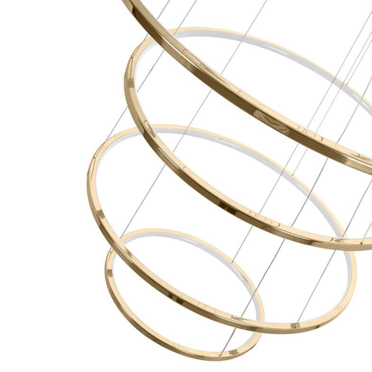 Wisząca lampa pierścienie z pilotem Ring Slim MSE1501100162 Moosee LED 88W 3000K złote