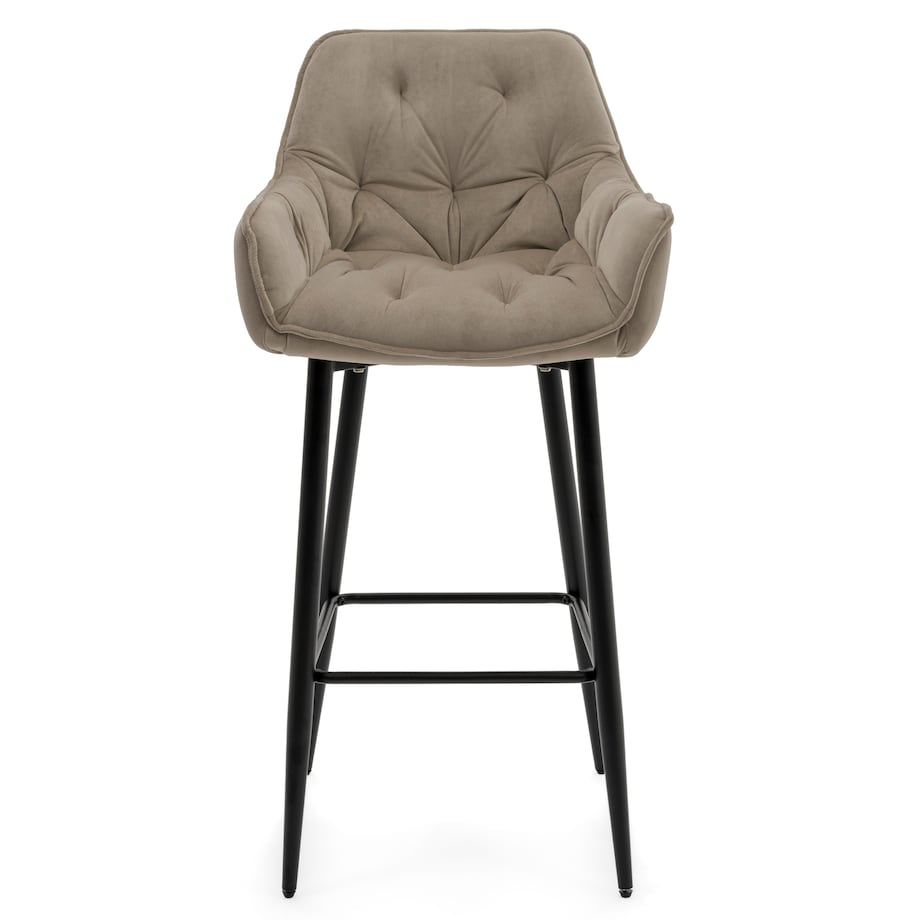 Hoker tapicerowany welurowy do salonu jadalni barowy glamour SIENA