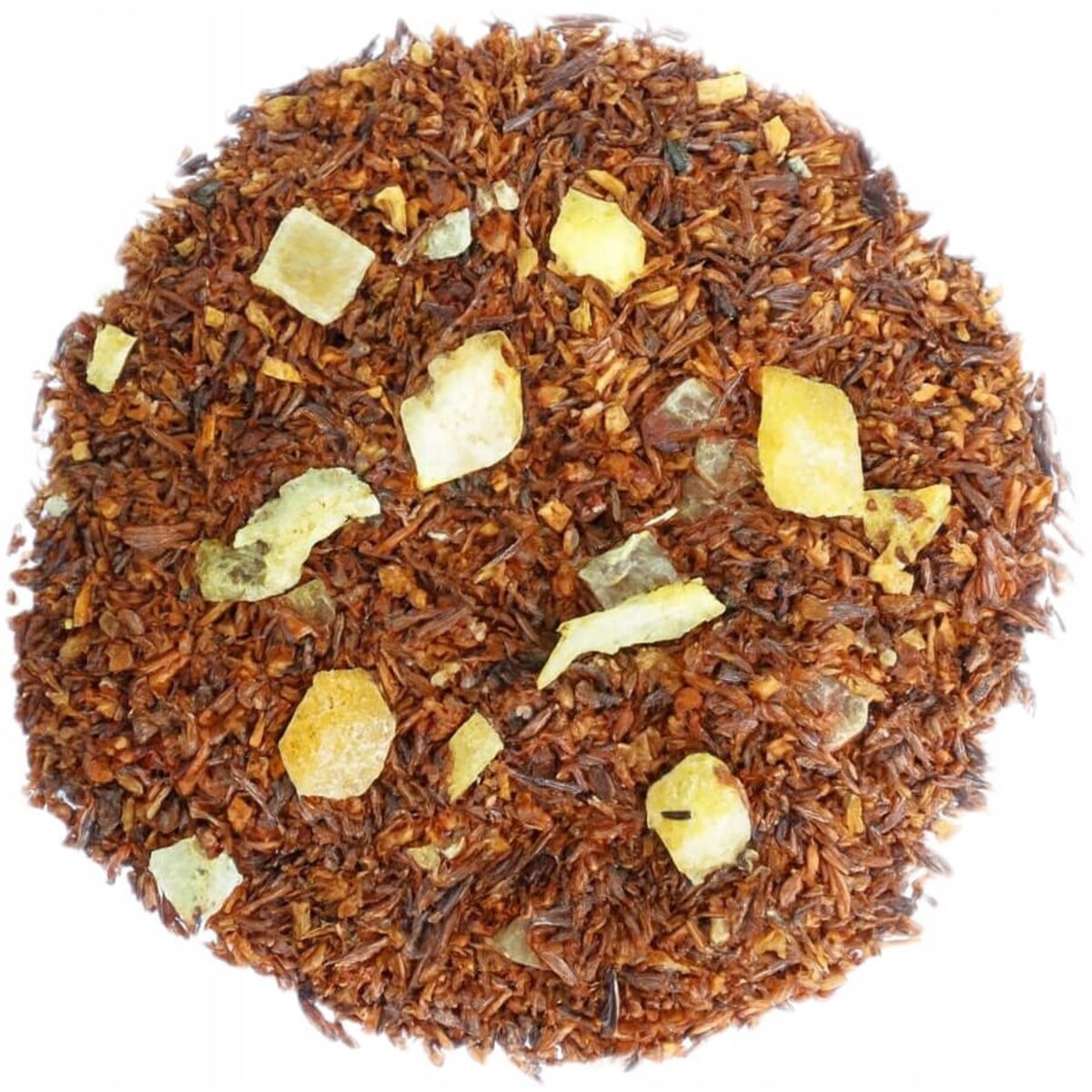 Herbata Rooibos MANHATTAN czerwonokrzew bezkofeinowa na prezent papaja 200g - herbata liściasta sypana mieszanka napar susz
