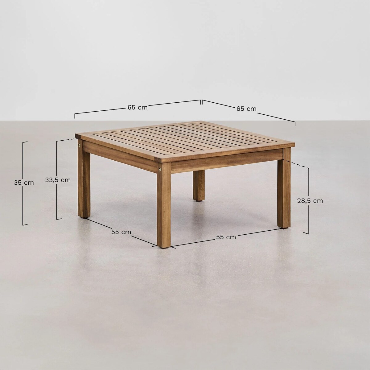 Zestaw ogrodowy: sofa, 2 fotelae i stolik kawowy z drewna akacjowego Branson