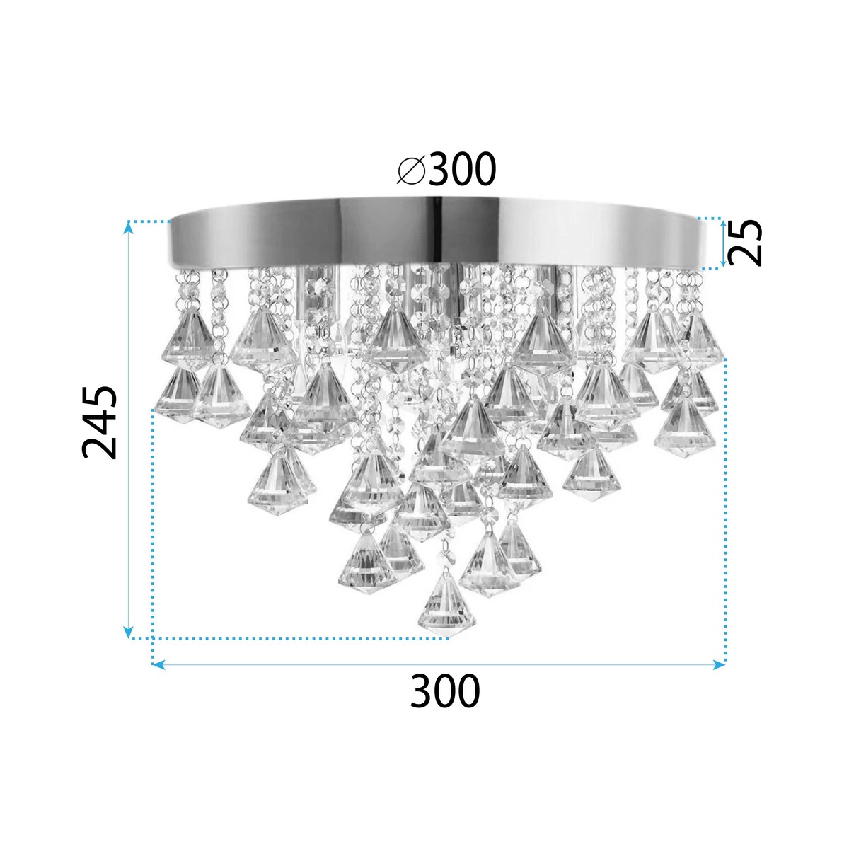 Lampa Sufitowa Wisząca App1655-3Cp Złoty, Metal