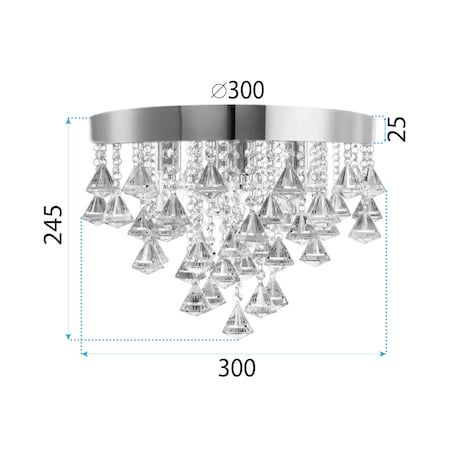Lampa Sufitowa Wisząca App1655-3Cp Złoty, Metal