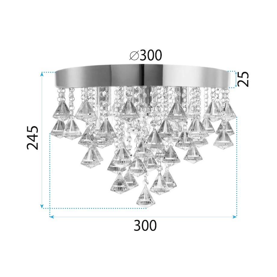 Lampa Sufitowa Wisząca App1655-3Cp Złoty, Metal