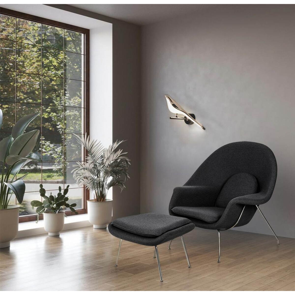 Lampa ścienna Bird MSE010100292 stylowa ptak złoty