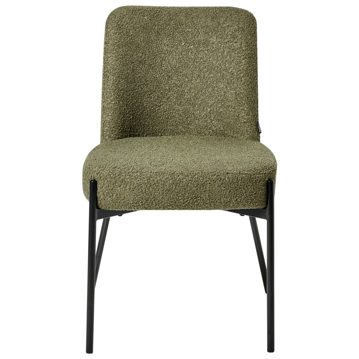 Zestaw 2 krzeseł MALIN Boucle Ciemnozielony