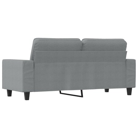 vidaXL Sofa 2-osobowa, jasnoszara, 140 cm, tapicerowana tkaniną