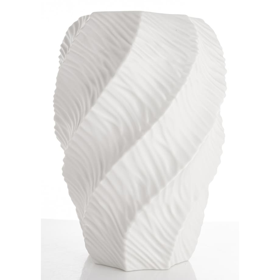 Wazon porcelanowy 35,5x17x12 cm TWISTER biały