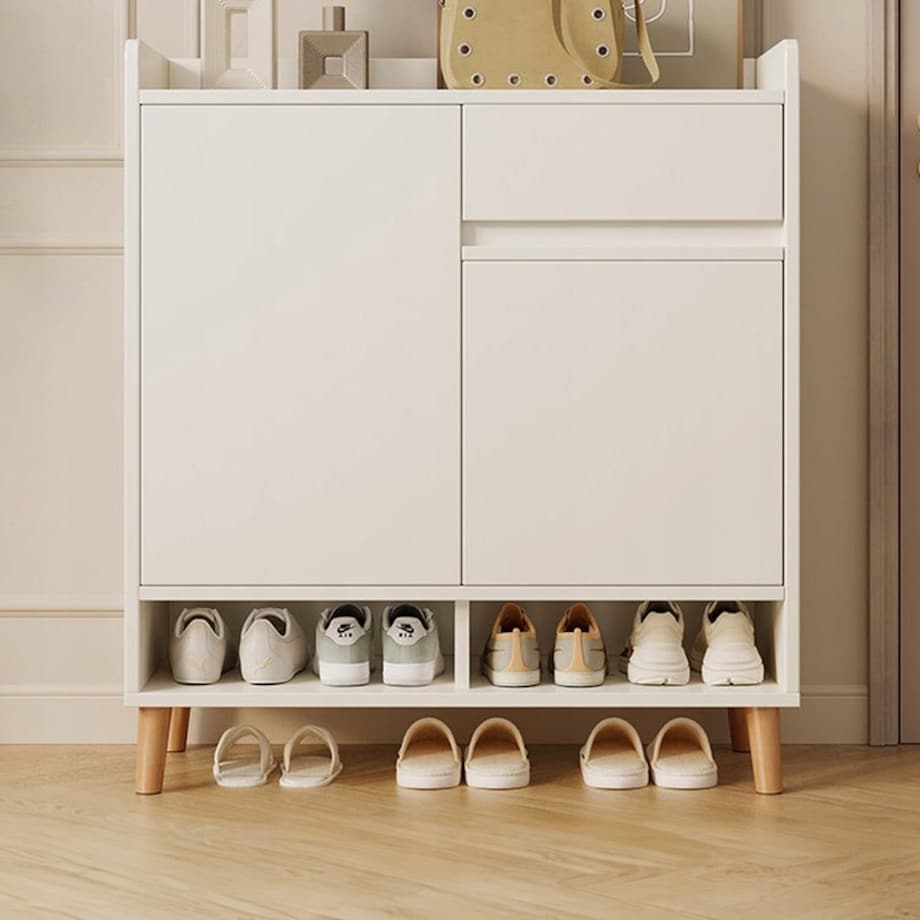 Nowoczesna komoda szafka biała pojemna miejsce na buty 60 cm z szufladą