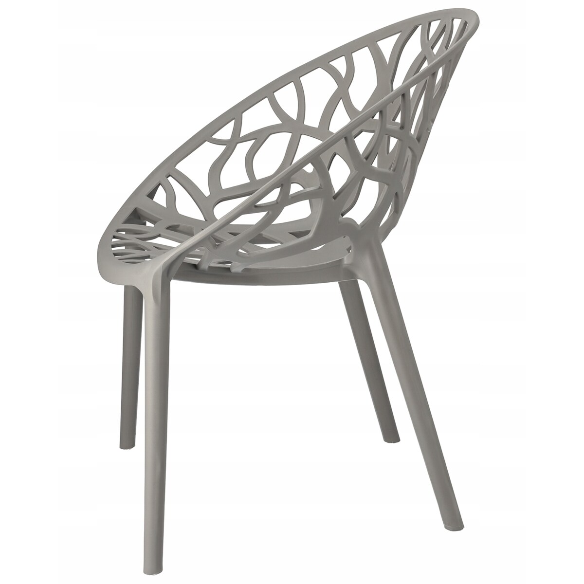 Krzesło plastikowe ALBERO eleganckie szare