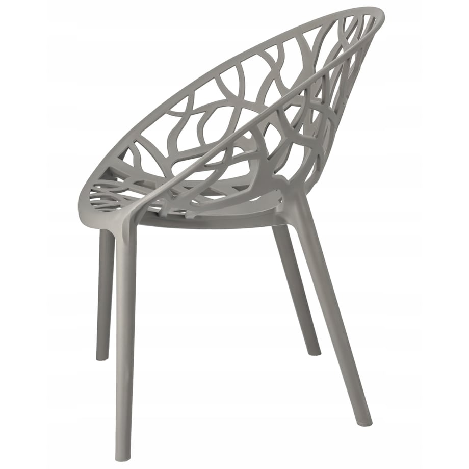 Krzesło plastikowe ALBERO eleganckie szare