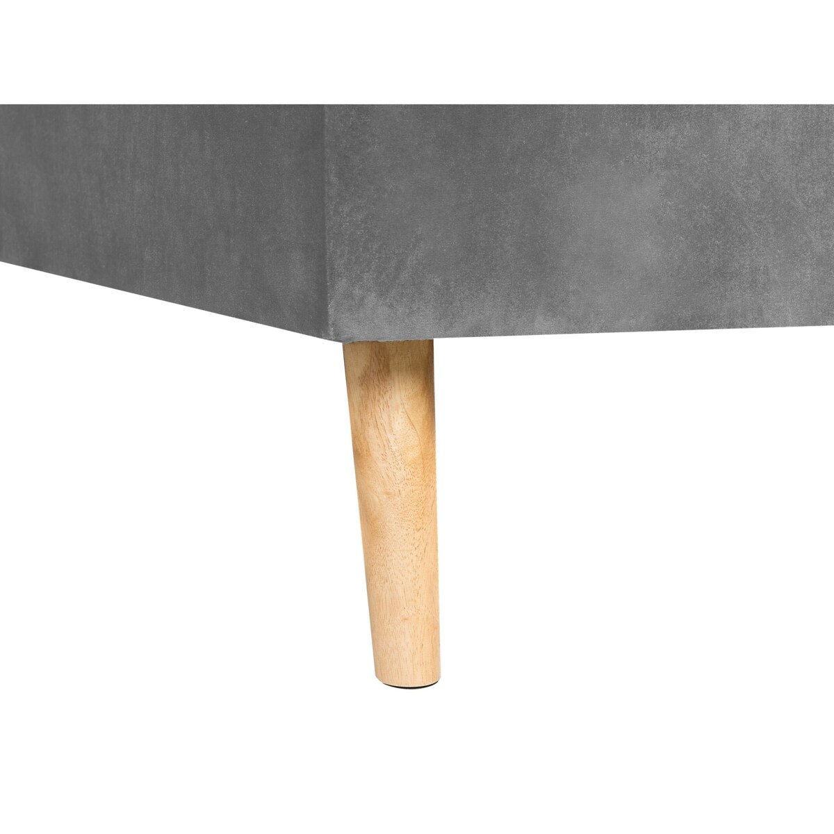 Narożnik welurowy lewostronny rozkładany szary VADSO