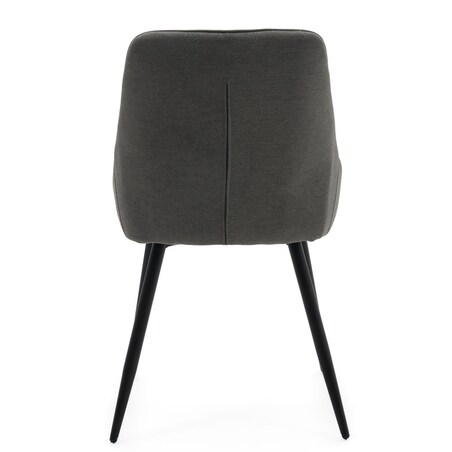 Krzesło LINO tapicerowane szare czarne nogi modne