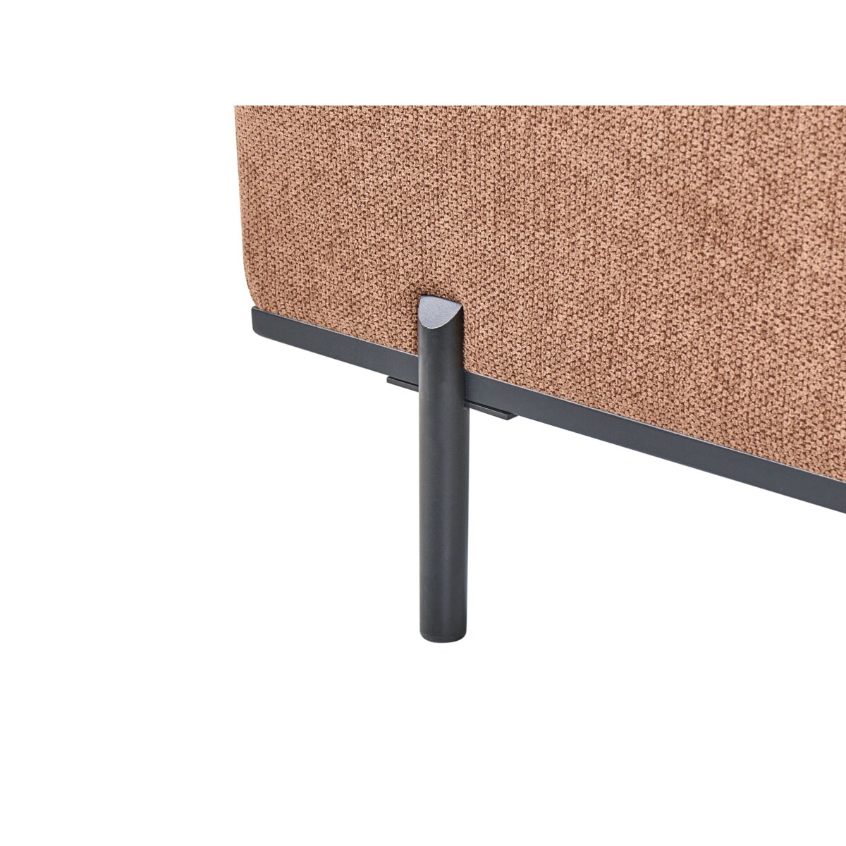 Szezlong SAVASSE Len syntetyczny Złoty brąz