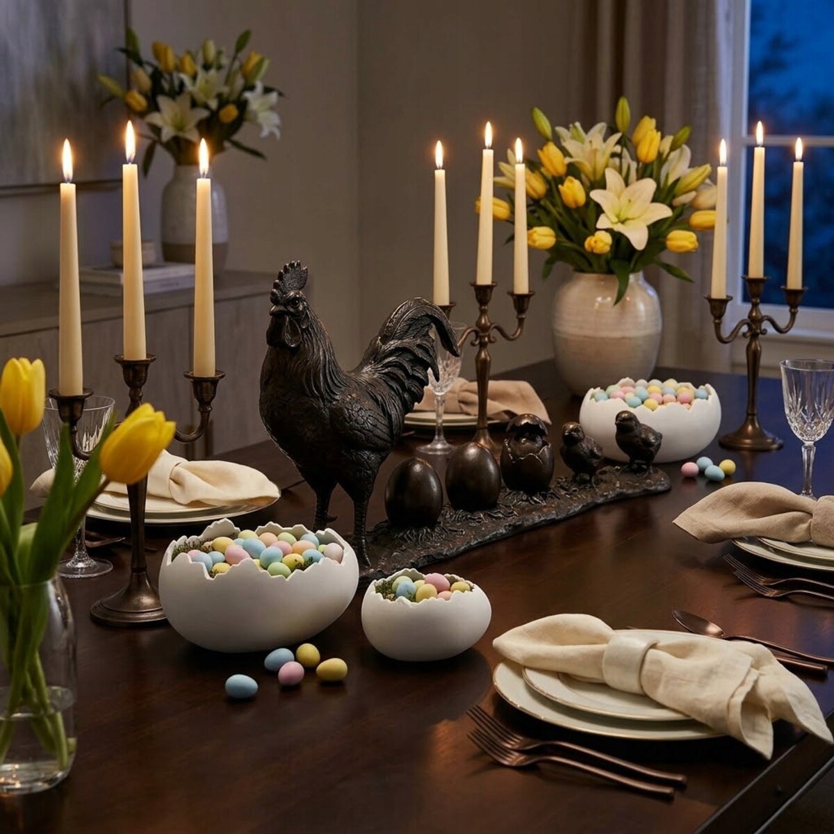 DONICZKA WIELKANOCNA ZAJĄC BIAŁA WIELKANOC PREZENT KWIATY JAJKO JAJO 2 szt