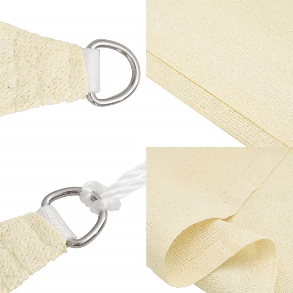 vidaXL Żagiel przeciwsłoneczny, 160 g/m², kremowy, 4x5 m, HDPE