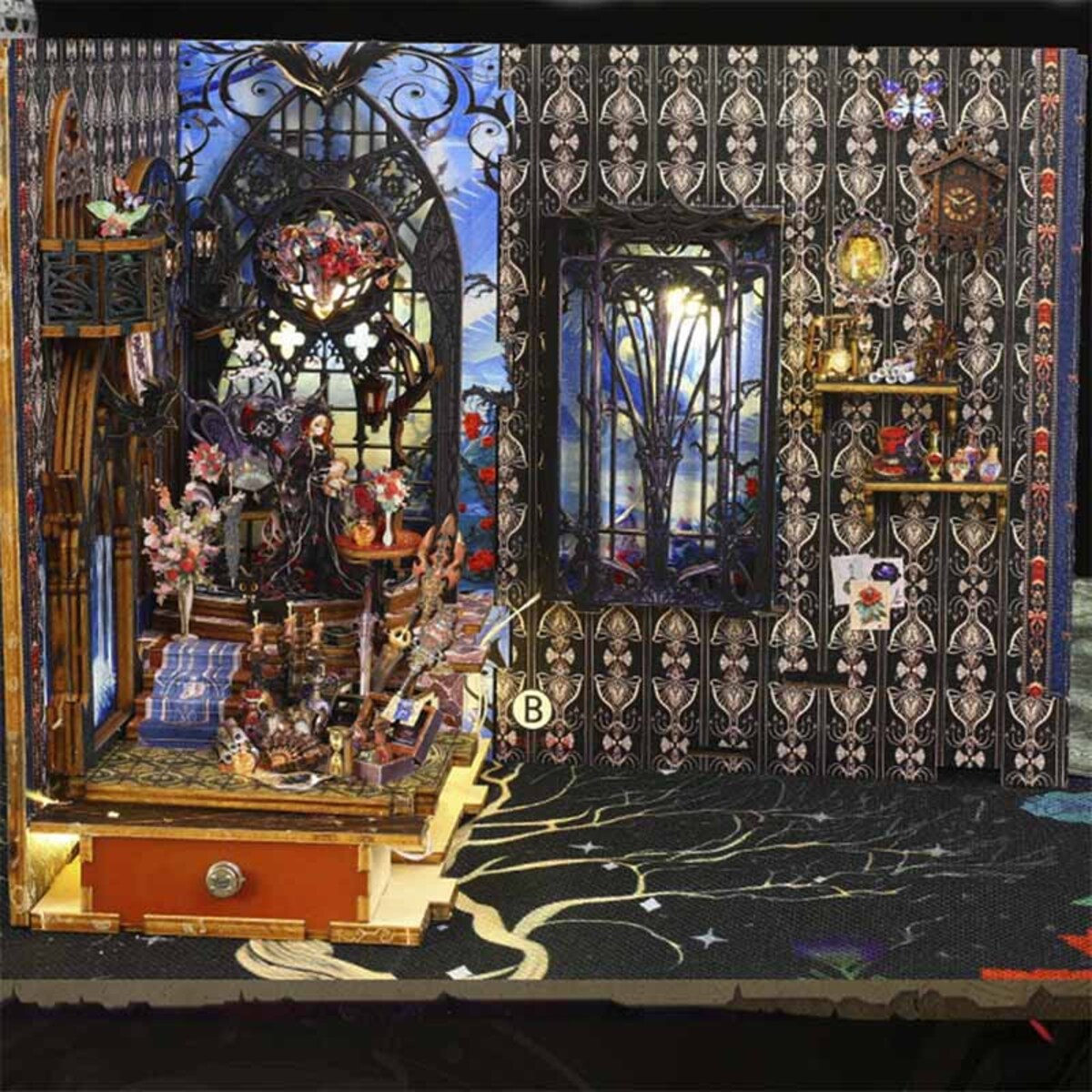 Miniaturowy domek Book Nook - Prawa czarodziejskiej nocy