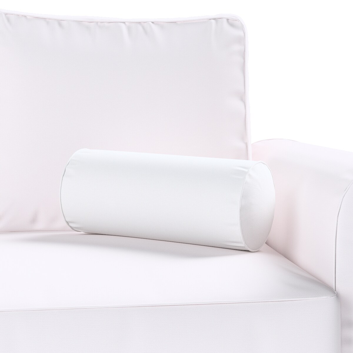 Poduszka wałek prosty, biały, Ø16 x 40 cm, Loneta