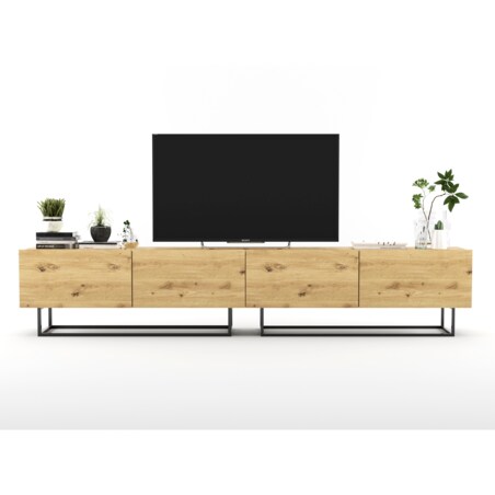 Szafka RTV Komoda Loft Industrialna Dąb Artisan Mat 240 cm