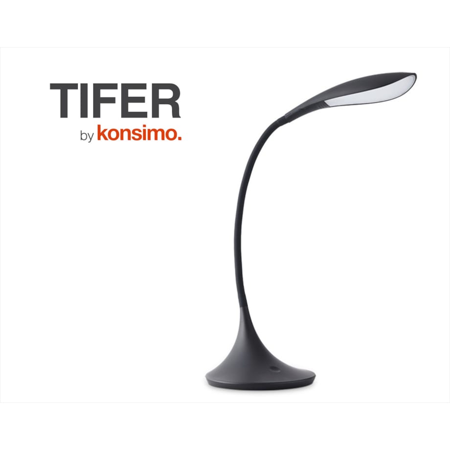 Konsimo TIFER Lampa biurkowa, czarny/matowy