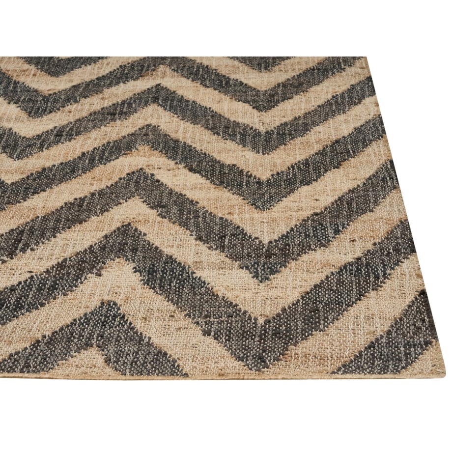 Dywan z juty 160 x 230 cm beżowo-czarny DEDEPINARI