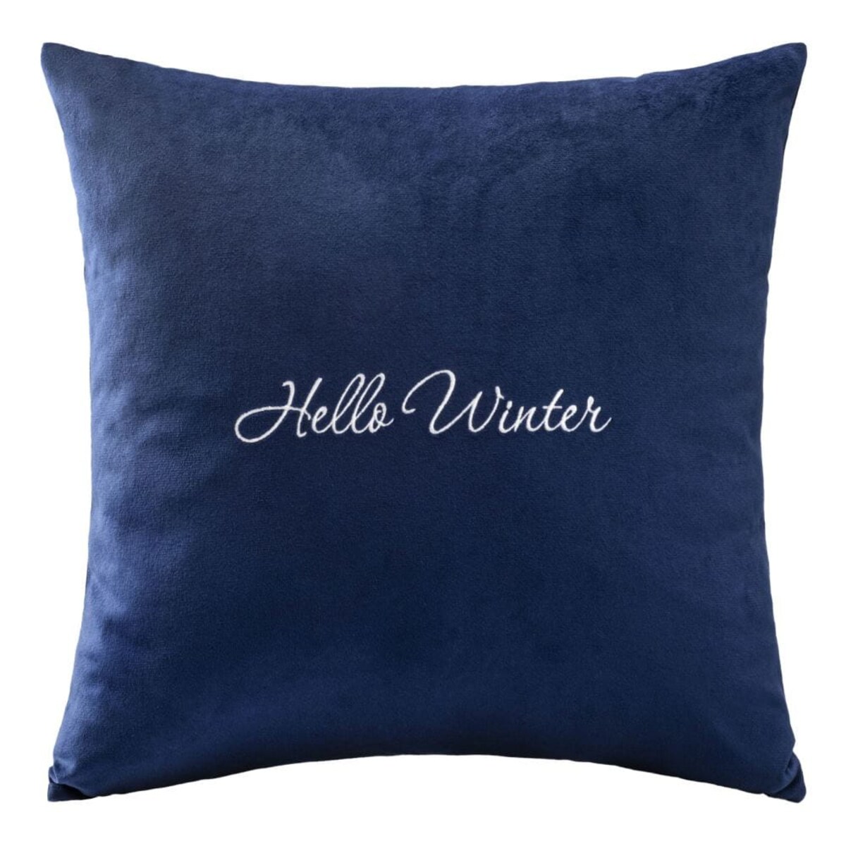 Poszewka dekoracyjna świąteczna 43x43 granatowa, Hello Winter