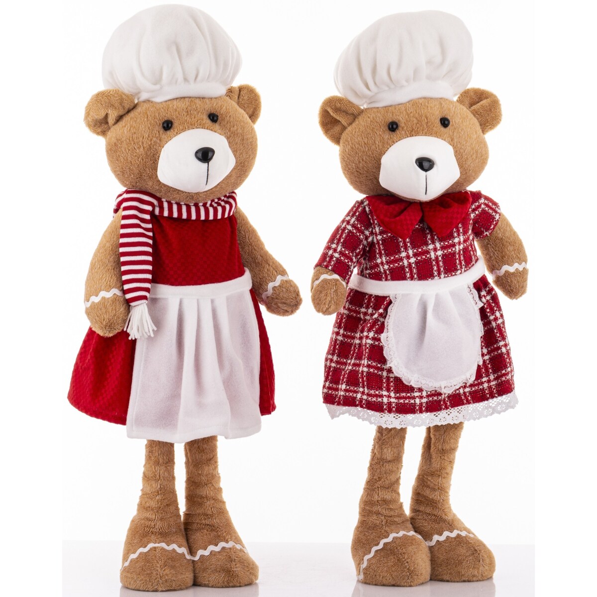 Figurki - 2 miśki w kucharskich ubrankach 75x32x22 cm CUOCHI