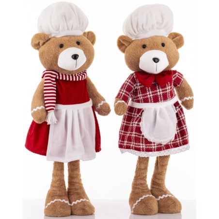 Figurki - 2 miśki w kucharskich ubrankach 75x32x22 cm CUOCHI