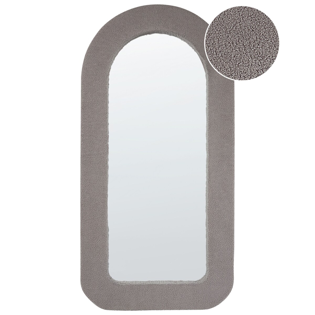 Lustro ścienne boucle 60 x 120 cm beżowoszare CERVON