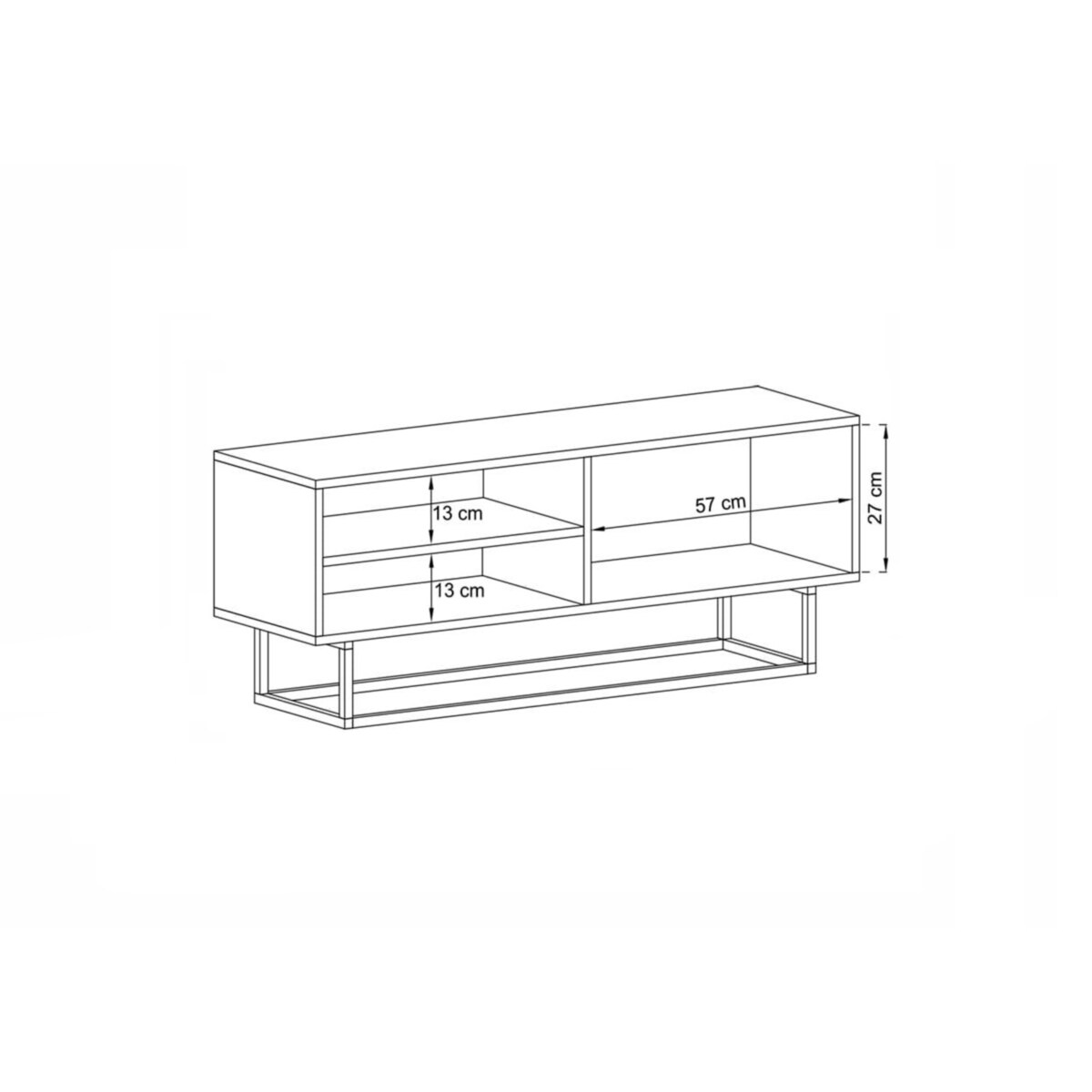 Szafka RTV Loft Industrialna Komoda RTV Szuflada Biały Mat 120 cm