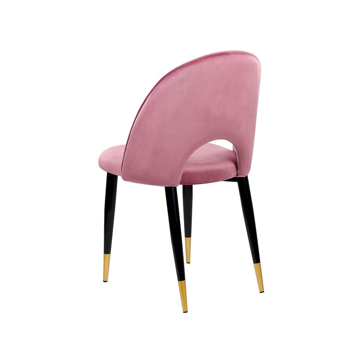 Zestaw 2 krzeseł do jadalni welurowy różowy MAGALIA
