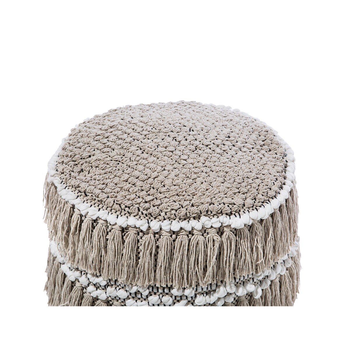 Puf ⌀ 44 cm beżowy NOIDA