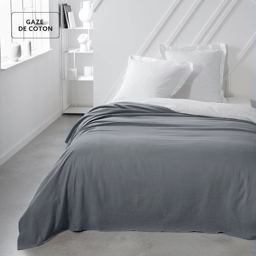 Narzuta na łóżko Japandi, bawełna, 220 x 240 cm