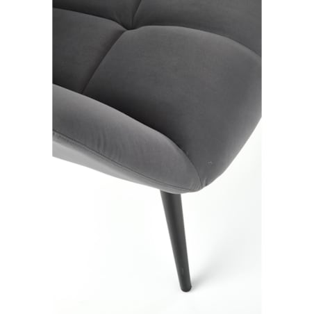 FOTEL WYPOCZYNKOWY Vadis szary ciemny AKSAMITNA TAPICERKA