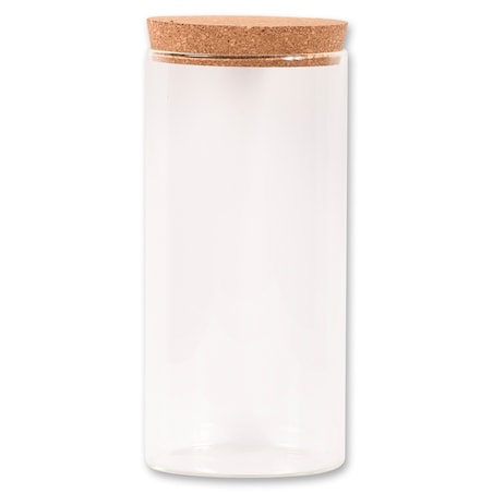 Szklany pojemnik kuchenny 1200 ml z korkowym zamknięciem 20x10x10 cm KAIA-3