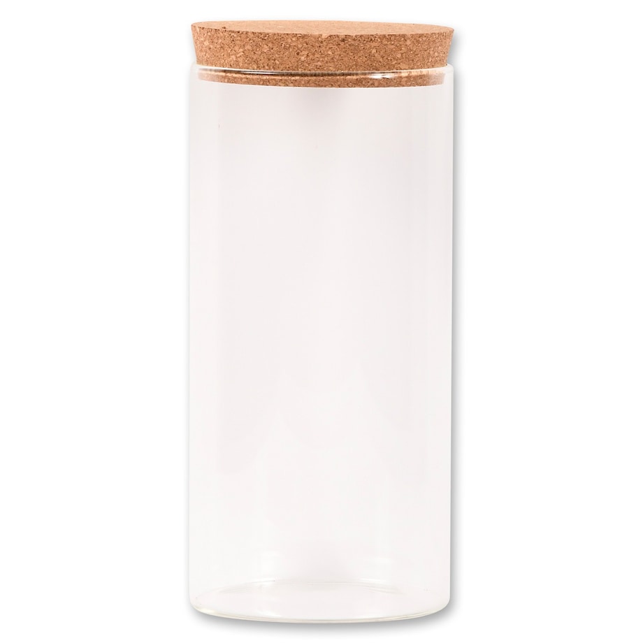 Szklany pojemnik kuchenny 1200 ml z korkowym zamknięciem 20x10x10 cm KAIA-3