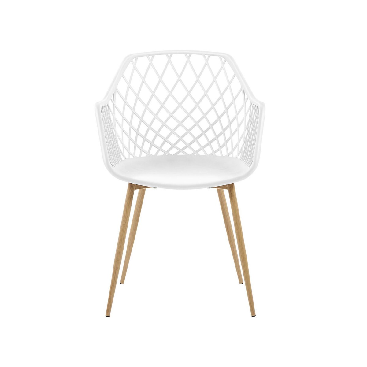 Zestaw 2 krzeseł do jadalni biały NASHUA