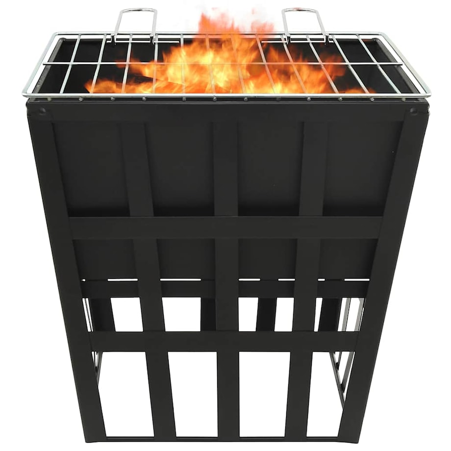 vidaXL Palenisko i grill 2-w-1, 34 x 34 x 48 cm, stal