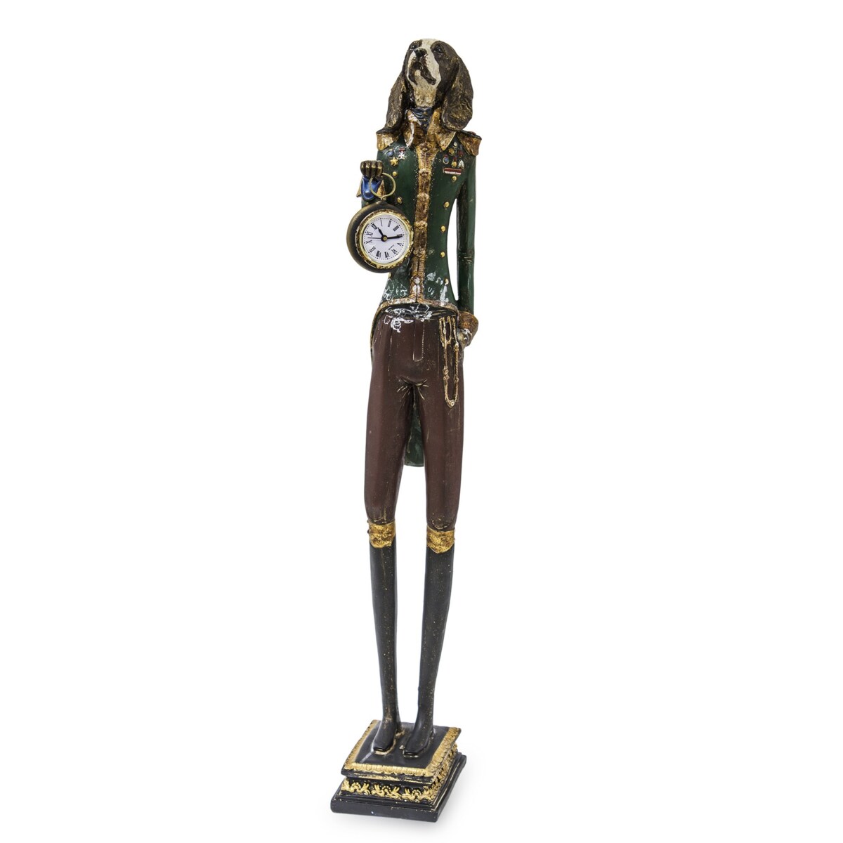 Dekoracja - figurka psa z zegarkiem 65x10x10 cm MUBWA duża