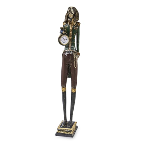 Dekoracja - figurka psa z zegarkiem 65x10x10 cm MUBWA duża