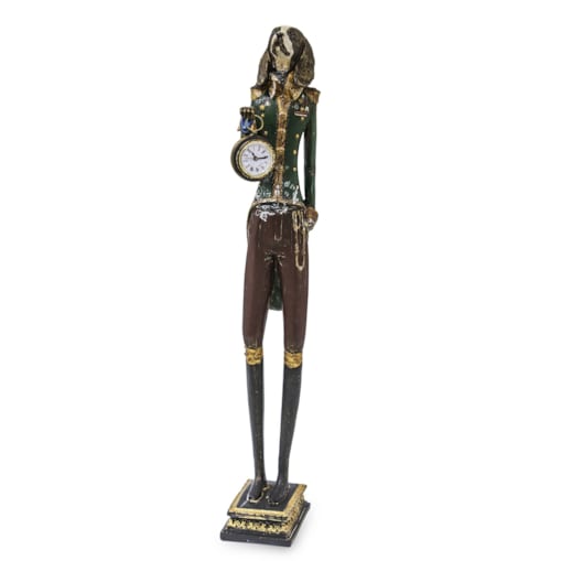 Dekoracja - figurka psa z zegarkiem 65x10x10 cm MUBWA duża