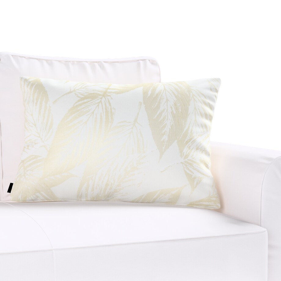 Poszewka Kinga na poduszkę prostokątną 47x28 ecru liście