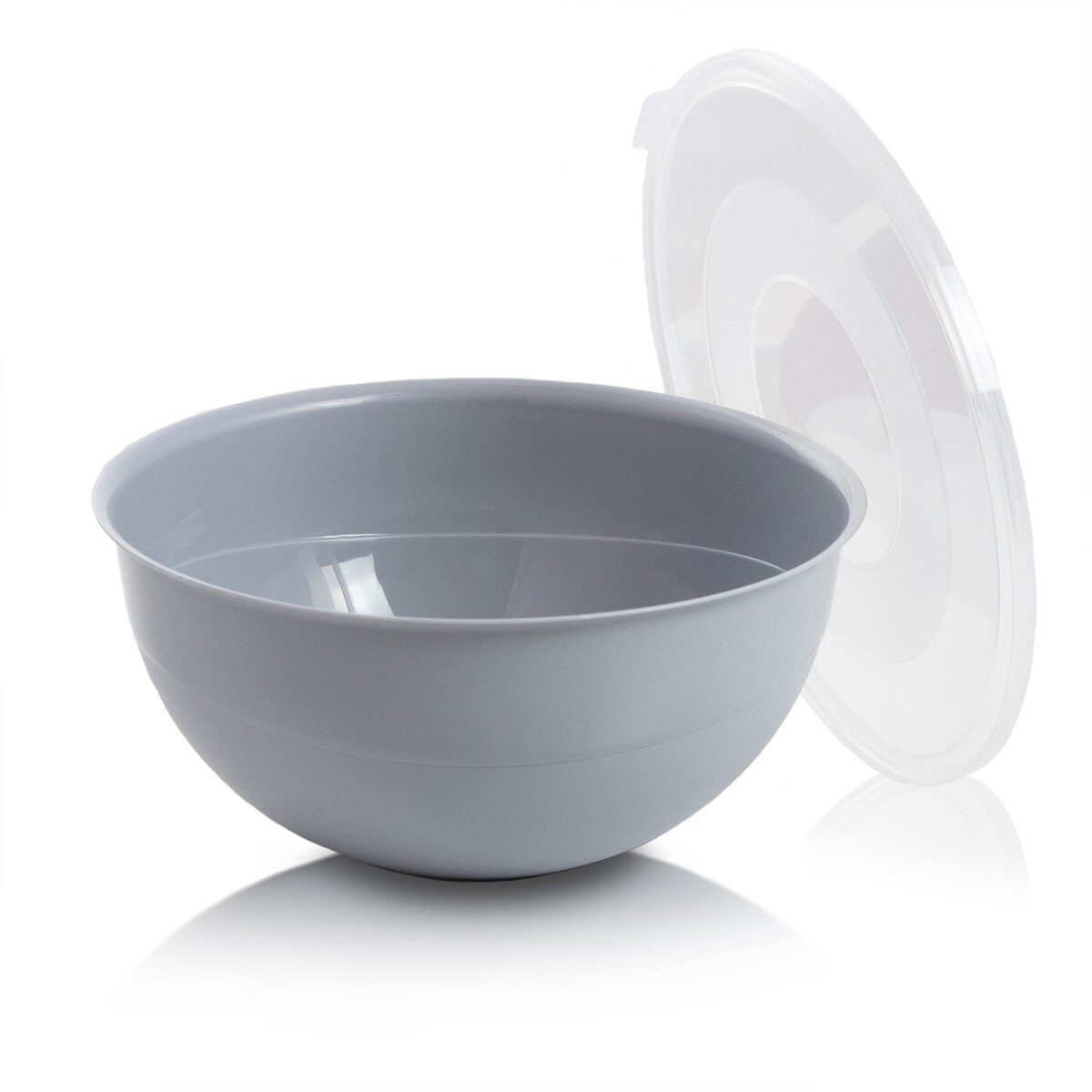 Miska Plastikowa Okrągła Kuchenna Z Pokrywką Zamykaniem Zestaw Misek 3 Szt. Misa Szara